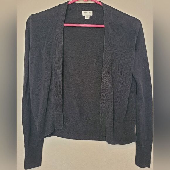 J. Crew Black Open Front Cardigan Size XS - Picture 1 of 3